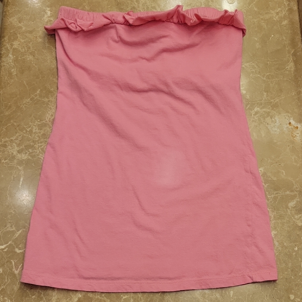 Love Rocks Cotton Pink Ruffled Top, S